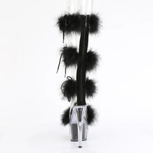 Carregar imagem no visualizador da galeria, Tacones Pleaser ADORE-728F Transparente Negro Fur