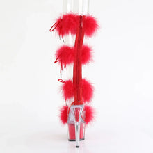 Load image into Gallery viewer, Tacones Pleaser ADORE-728F Transparente Rojo Fur