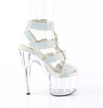 Cargar imagen en el visor de la galería, Tacones Pleaser ADORE-756RS Plata Transparente