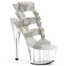 Cargar imagen en el visor de la galería, Tacones Pleaser ADORE-756RS Plata Transparente