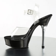 Carregar imagem no visualizador da galeria, Tacones Pleaser ALLURE-608 Transparente Negro