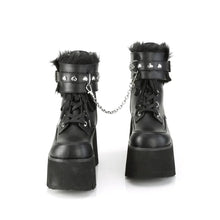 Load image into Gallery viewer, Botines Demonia ASHES-57 Negro Piel vegana
