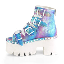 Carregar imagem no visualizador da galeria, Botines Demonia ASHES-70 Morado Multi Iridescent V. Le