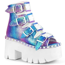 Carregar imagem no visualizador da galeria, Botines Demonia ASHES-70 Morado Multi Iridescent V. Le