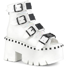 Carregar imagem no visualizador da galeria, Botines Demonia ASHES-70 Blanco Piel vegana