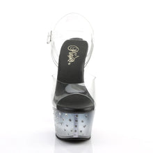Cargar imagen en el visor de la galería, Tacones Pleaser ASPIRE-608STD Transparente Negro