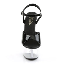 Carregar imagem no visualizador da galeria, Tacones Pleaser ASPIRE-609 Negro Charol Transparente
