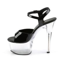 Carregar imagem no visualizador da galeria, Tacones Pleaser ASPIRE-609 Negro Charol Transparente
