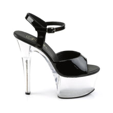 Carregar imagem no visualizador da galeria, Tacones Pleaser ASPIRE-609 Negro Charol Transparente