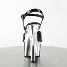 Cargar imagen en el visor de la galería, Tacones Pleaser ASPIRE-609 Negro Charol Plata