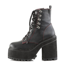 Load image into Gallery viewer, Botines Demonia ASSAULT-100 Negro Piel vegana
