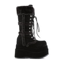 Load image into Gallery viewer, Botas Demonia BEAR-202 Negro Ante vegano