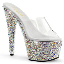 Cargar imagen en el visor de la galería, Tacones Pleaser BEJEWELED-701MS Transparente Plata