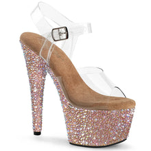 Carregar imagem no visualizador da galeria, Tacones Pleaser BEJEWELED-708MS Transparente Oro Rosa