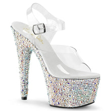 Cargar imagen en el visor de la galería, Tacones Pleaser BEJEWELED-708MS Transparente Plata