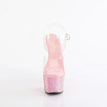 Cargar imagen en el visor de la galería, Tacones Pleaser BEJEWELED-708RRS Transparente B. Rosa