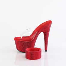 Cargar imagen en el visor de la galería, Tacones Pleaser BEJEWELED-712RS - Transparente / Strass rojo rubí
