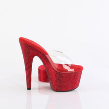 Cargar imagen en el visor de la galería, Tacones Pleaser BEJEWELED-712RS - Transparente / Strass rojo rubí