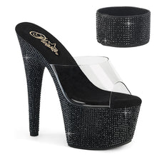 Cargar imagen en el visor de la galería, Tacones Pleaser BEJEWELED-712RS - Transparente / Strass negro