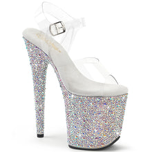 Cargar imagen en el visor de la galería, Tacones Pleaser BEJEWELED-808MS - Transparente Strass Plata