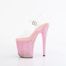Cargar imagen en el visor de la galería, Tacones Pleaser BEJEWELED-808RRS - Transparente / Strass rosa
