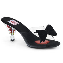 Load image into Gallery viewer, Tacones Pin Up Couture BELLE-301BOW Transparente Negro