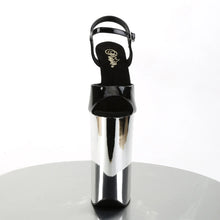Load image into Gallery viewer, Tacones Pleaser BEYOND-009 Negro Plata Cromo
