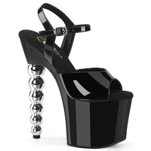 Load image into Gallery viewer, Tacones Pleaser BLISS-709 Negro Charol Plata