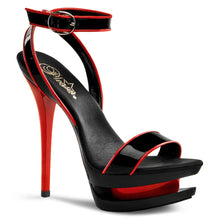 Cargar imagen en el visor de la galería, Tacones Pleaser BLONDIE-631-2 Negro Rojo Charol