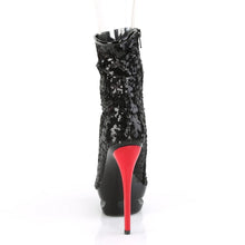 Cargar imagen en el visor de la galería, Tacones Pleaser BLONDIE-R-1008 Negro Sequins Rojo