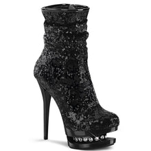 Cargar imagen en el visor de la galería, Tacones Pleaser BLONDIE-R-1009 Negro Sequins