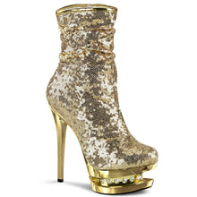 Cargar imagen en el visor de la galería, Tacones Pleaser BLONDIE-R-1009 Dorado Sequins Cromo