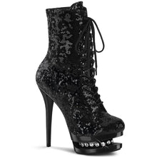 Carregar imagem no visualizador da galeria, Tacones Pleaser BLONDIE-R-1020 Negro Sequins