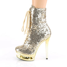 Load image into Gallery viewer, Tacones Pleaser BLONDIE-R-1020 Dorado Sequins Cromo