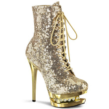 Load image into Gallery viewer, Tacones Pleaser BLONDIE-R-1020 Dorado Sequins Cromo