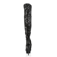 Load image into Gallery viewer, Tacones Pleaser BLONDIE-R-3011 Negro Sequins