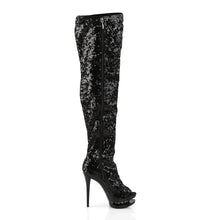 Load image into Gallery viewer, Tacones Pleaser BLONDIE-R-3011 Negro Sequins
