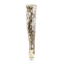 Carregar imagem no visualizador da galeria, Tacones Pleaser BLONDIE-R-3011 Dorado Sequins Cromo