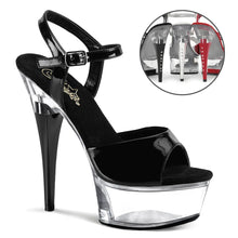 Carregar imagem no visualizador da galeria, Tacones Pleaser CAPTIVA-609 Negro Charol Transparente