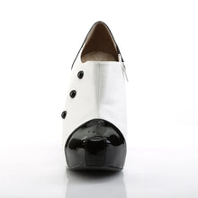 Cargar imagen en el visor de la galería, Botas Pleaser Pink Label CHLOE-11 Negro Blanco Charol