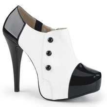 Cargar imagen en el visor de la galería, Botas Pleaser Pink Label CHLOE-11 Negro Blanco Charol