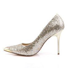 Cargar imagen en el visor de la galería, Zapatos Pleaser CLASSIQUE-20 Dorado Purpurinay Lamé