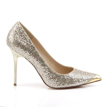 Cargar imagen en el visor de la galería, Zapatos Pleaser CLASSIQUE-20 Dorado Purpurinay Lamé