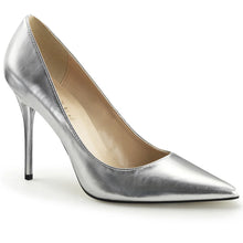 Load image into Gallery viewer, Zapatos Pleaser CLASSIQUE-20 Plata Met Pu
