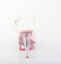 Cargar imagen en el visor de la galería, Tacones Fabulicious COCKTAIL-508 - Transparente y rosa / Rosa translúcido