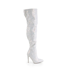 Carregar imagem no visualizador da galeria, Tacones Pleaser COURTLY-3015 Blanco Purpurina