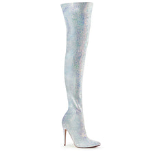 Carregar imagem no visualizador da galeria, Tacones Pleaser COURTLY-3015 Blanco Purpurina