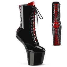 Cargar imagen en el visor de la galería, Tacones Pleaser CRAZE-1040FH Negro Rojo Charol