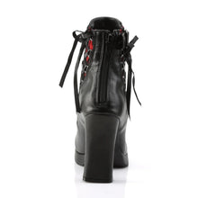 Load image into Gallery viewer, Botines Demonia CRYPTO-51 Negro-Rojo Lace Piel vegana