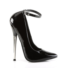 Cargar imagen en el visor de la galería, Tacones Devious DAGGER-12 Negro Charol